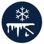 Blue ice dams icon.