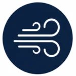 blue wind icon.