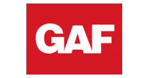 Residential roofing GAF company logo.