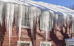 ICE DAMAGING ROOF AND GUTTERS