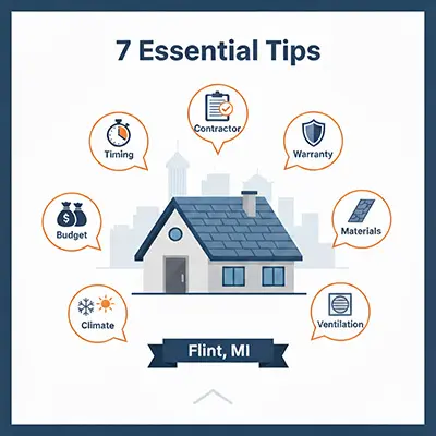 roof replacement tips in flint