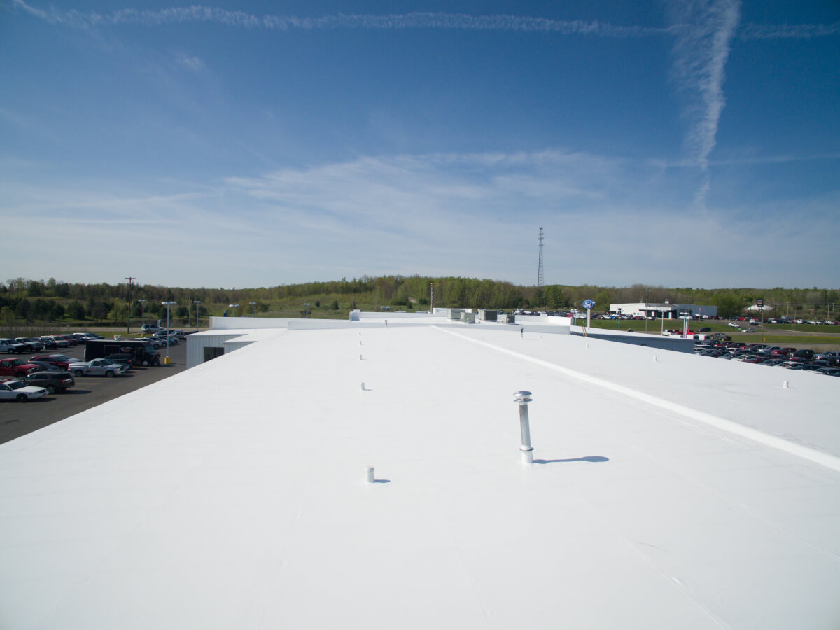commercial flat roof in Michigan