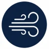 blue wind icon.