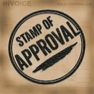 Stamp of approval for highest quality for Ideal Roofing LLC, a Flint Roofing Contractor.
