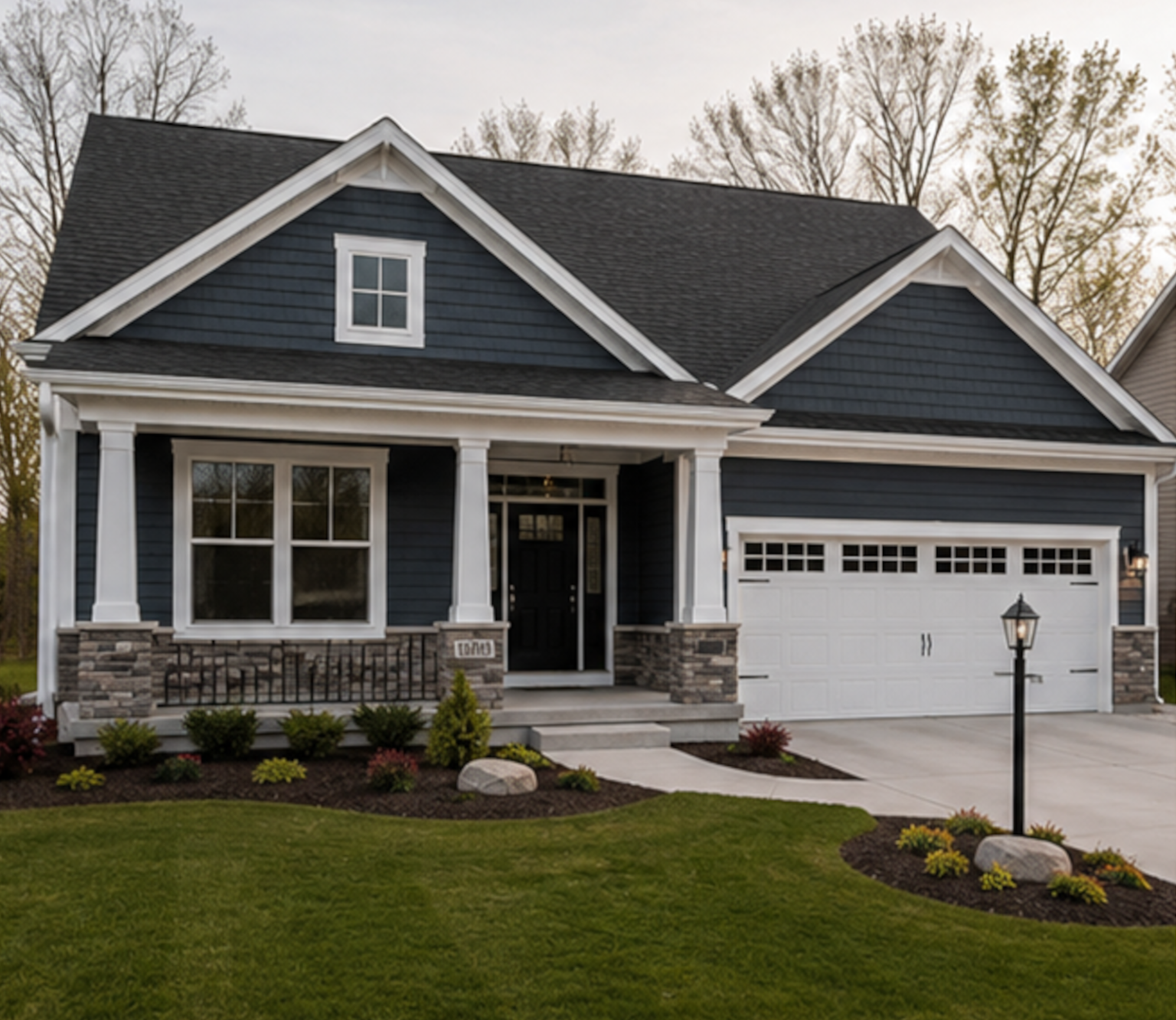 New build home in mid michigan with dimensional roofing shingles.